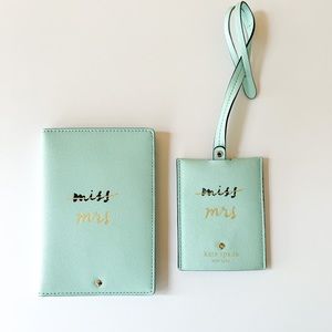 Kate Spade wedding belles luggage tag and passport holder